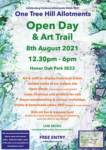 Allotment open day poster