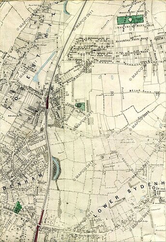1872 Sydenham Forest Hill map