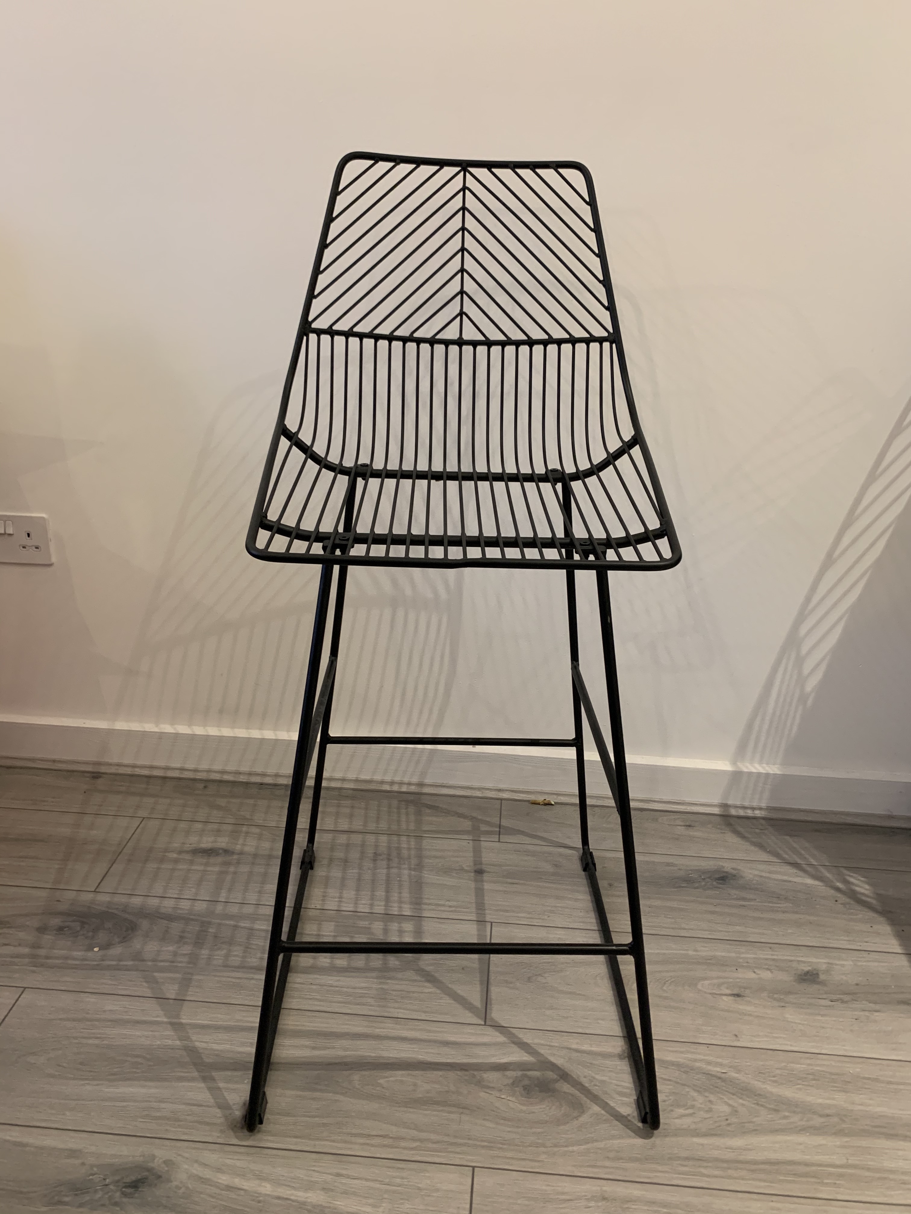 For Sale 2x Dunelm Siena Black Bar Stools
